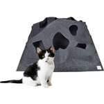 Buracos Blanket Pad Pet Entretenimento Furada Blanket Toy Mat interactivo para gatos