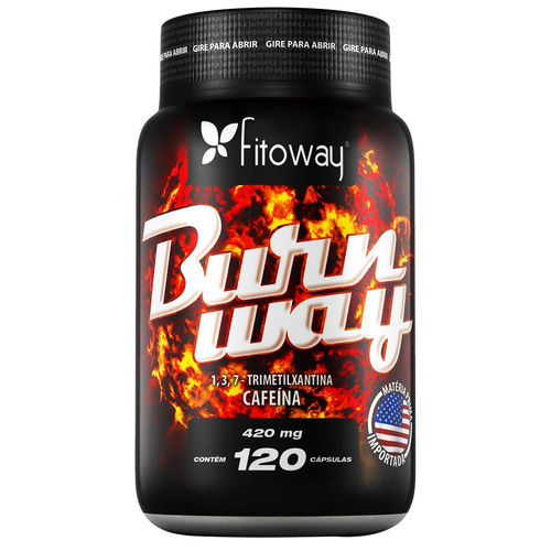 Burnway Cafeína 420mg - 120 Cápsulas - Fitoway