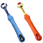 C?es Escova Tr¨ºs Lados animais boca limpa Dentes Cuidados Limpeza Grooming Tools