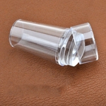 Cabeça de Silicone transparente com tampa de vedação Jelly Carimbos Unhas ferramentas de estampagem