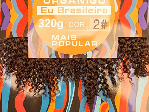 Cabelo Orgânico Mega Hair Cacheado Aplique 55/60/65cm 320g 2