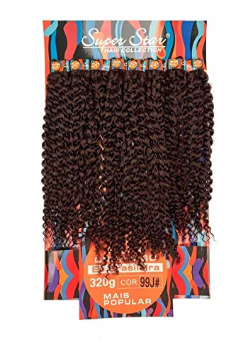 Cabelo Orgânico Mega Hair Cacheado Aplique 55/60/65cm 320g 99J
