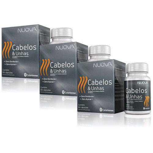 Cabelos e Unhas Nuova - 3x 60 Cápsulas - Catarinense Pharma