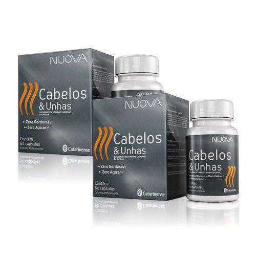 Cabelos e Unhas Nuova - 2x 60 Cápsulas - Catarinense Pharma
