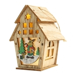Cabin Com Luzes Pingente Criativo Ornamento da ¨¢rvore de Natal Diy Casa Pequena
