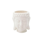 Cachepot Ceramica Buda Head Branco
