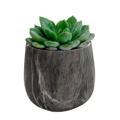 Cachepot, Vaso Decorativo de Cerâmica All Round Marble Cinza Urban - H40325