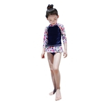 Caçoa meninas bonito protetor solar manga comprida Swimwear Vestido Tipo Shorts Set