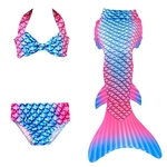 Caçoa meninas Swimsuit Biquini ajustado com peixes cauda Sea-empregada trajes de natação 120