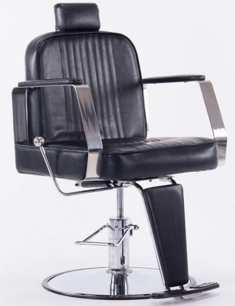 Cadeira Barbearia Pelegrin PEL-C1307 Couro PU Preta
