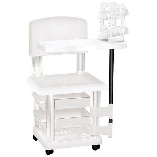 Cadeira Cirandinha Branca para Manicure com Display para Esmaltes