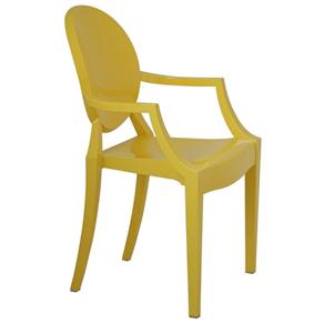 Cadeira com Braço Ghost Amarela - Amarelo