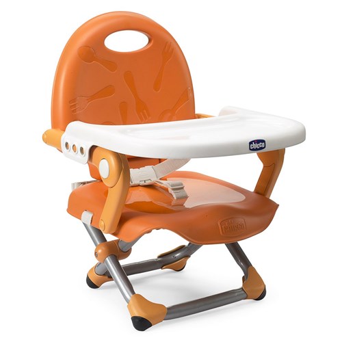 Cadeira de Alimentação Assento Elevatório Pocket Snack Mandarino (6M+) - Chicco