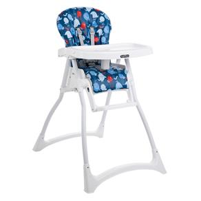 Cadeira de Alimentação com 2 Bandejas e Cinto de Segurança - Merenda - Passarinho - Azul - Burigoto