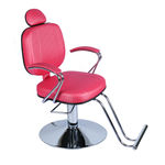 Cadeira De Barbeiro Hidraulica Reclinável Corsa, Cabeleireiro, Maquiagem, Móveis P/ Salão, Fortebello - Cor: Pink Facto