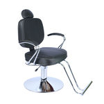 Cadeira De Barbeiro Hidraulica Reclinável Corsa, Cabeleireiro, Maquiagem, Móveis P/ Salão, Fortebello - Cor: Preto 3d