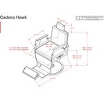 Cadeira de Barbeiro Reclinável Capitone Hawk