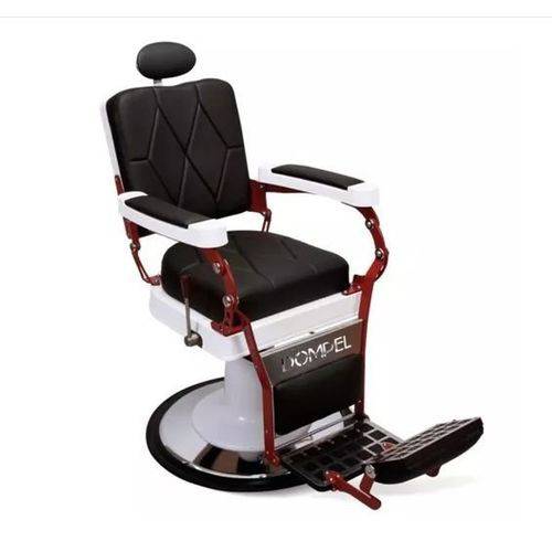 Cadeira de Barbeiro Reclinável Harley Profissional - Preto- Dompel