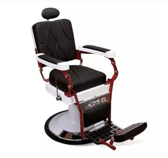 Cadeira de Barbeiro Reclinável Harley Profissional - Preto- Dompel