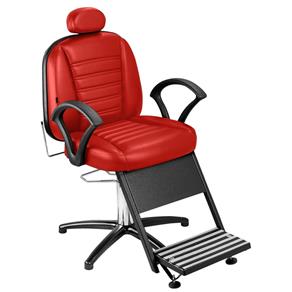 Cadeira de Barbeiro Reclinável Madri Pentapé - Vermelho