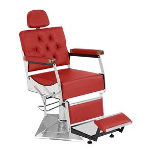 Cadeira de Barbeiro Tebas - Pé Quadrado - Vermelho