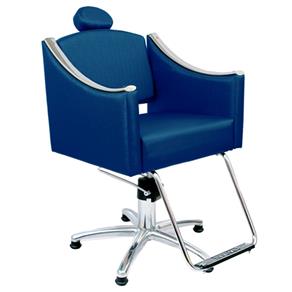 Cadeira de Cabeleireiro Cristal Encosto Fixo Pentapé - Azul