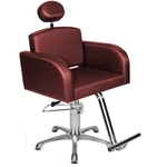 Cadeira de Cabeleireiro e Maquiador Reclinável Destak com Apoio dos Pes Cromado - Gilcadeiras.com (Ligamos para confirmar cor)