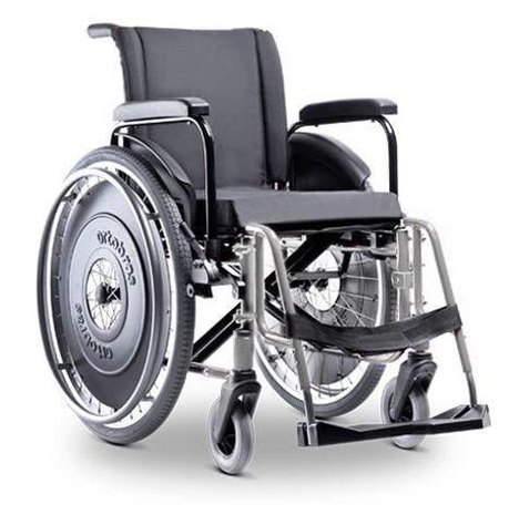 Cadeira de Rodas Avd Alumínio Pés Fixos 44Cm Prata Ortobras (Cód. 6837)