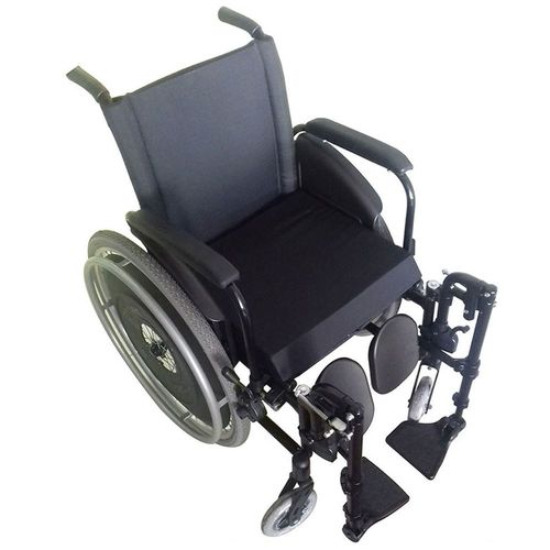 Cadeira de Rodas Avd Alumínio X Duplo Pés Eleváveis 40cm Preta (cód.11219)