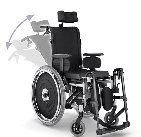 Cadeira de Rodas Avd Reclinável Alumínio Ortobras (50X50X50) (Preto)