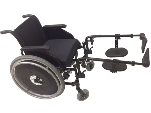 Cadeira de Rodas Ortobras K2 Alumínio Pés Eleváveis 38Cm Preta (Cód. 11638)