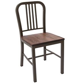 Cadeira Fit Wood Stell Café - Marrom