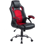 Cadeira Gamer Office Giratória com Elevação a Gás Extreme Preto Vermelho - Lyam Decor
