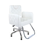 Cadeira Hidráulica Reclinavel Splendor Botão,cabeleireiro,maquiagem,fortebellomóveis,base Estrela Cor: Branco Acetinado