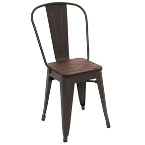Cadeira Iron Wood Steel Café - Marrom
