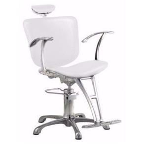 Cadeira Lúmia Hidráulica Reclinável para Salão Maquiagem Cabeleireiro, Branca - Dompel