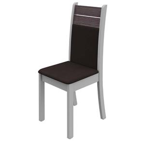 Cadeira Madesa Caribe 4231 - Branca/Carvalho Frances/Suede Urano
