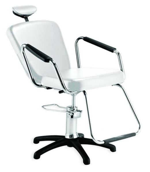 Cadeira Nix Hidráulica Reclinável para Barbeiro e Maquiagem, Branca - Dompel