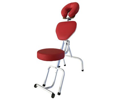 Cadeira P/ Maquiagem e Sobrancelha Portátil (Vermelha)
