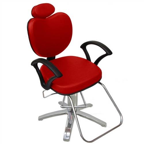 Cadeira para Cabeleireiro Thaiza Reclinável Vermelha