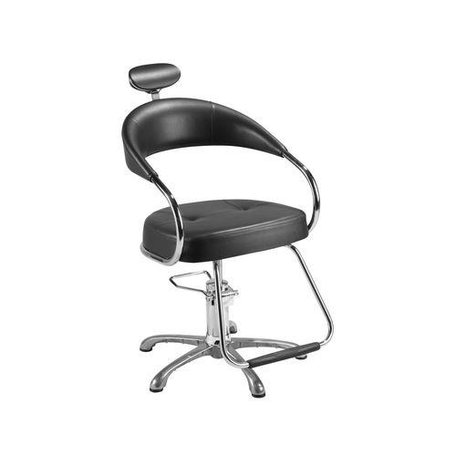 Cadeira para Salão de Beleza Futura 3700 Hidráulica com Pentapé de Aluminio Preta - Dompel