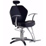 Cadeira Romana Hidráulica Reclinável para Barbeiro Barbearia Preta - Dompel