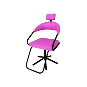Cadeira Slim Rosa para Salão de Beleza com Encosto Lizze