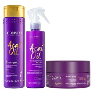 Cadiveu Açai Oil Kit - Shampoo + Spray + Máscara Kit