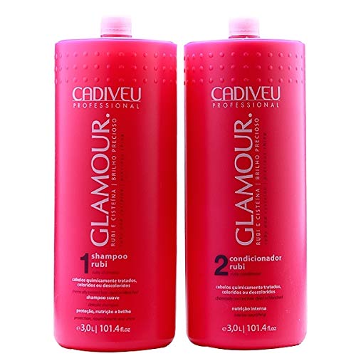 Cadiveu Glamour Duo Kit Shampoo Rubi (3000ml) e Condicionador Rubi (3000ml)