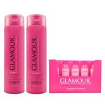 Cadiveu Glamour Kit Shampoo Rubi (250ml), Condicionador Rubi (250ml) e Reconstrutor Imediato Ampola (10x15ml)