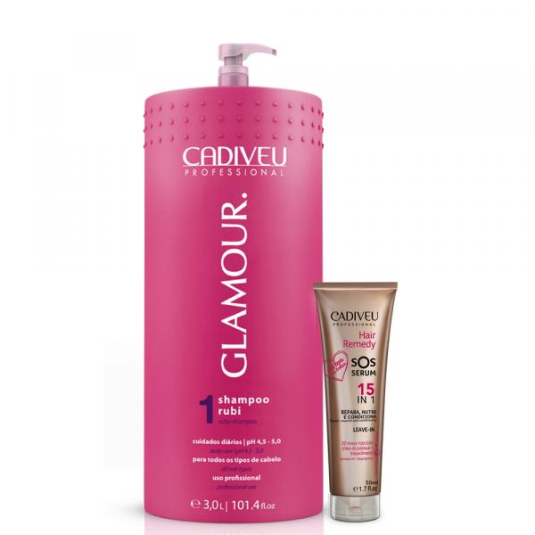 Cadiveu Glamour Shampoo 3l + Hair Remedy SOS Leave-in 50ml