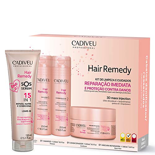 Cadiveu Hair Remedy Kit Home Care e SOS Sérum 15 em 1