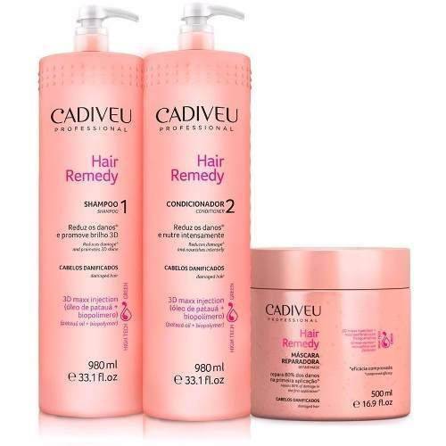 Cadiveu Hair Remedy Kit Tratamento Profissional 3 Produtos