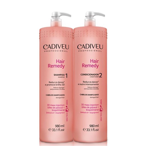 Cadiveu Professional Hair Remedy Kit Lavatório (2 Produtos)